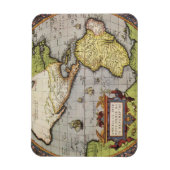 Antike Weltkarte von Amerika, 1570 Magnet (Vertikal)