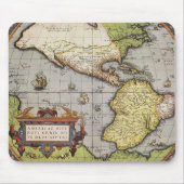 Antike Weltkarte von Amerika, 1570 Mousepad (Vorne)