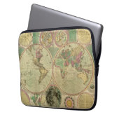 Antike Weltkarte von Carington Bowles, ca. 1780 Laptopschutzhülle (Vorderseite Links)