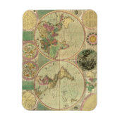 Antike Weltkarte von Carington Bowles, ca. 1780 Magnet (Vertikal)
