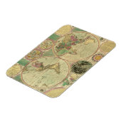 Antike Weltkarte von Carington Bowles, ca. 1780 Magnet (Linke Seite)