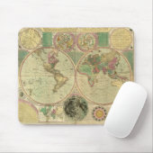 Antike Weltkarte von Carington Bowles, ca. 1780 Mousepad (Mit Mouse)