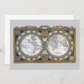 Antike Weltkarte von Claude Auguste Berey (Vorne/Hinten)