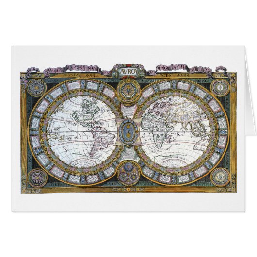 Antike Weltkarte von Claude Auguste Berey (Vorderseite (Horizontal))