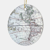 Antike Weltkarte von Claude Auguste Berey Keramik Ornament (Links)