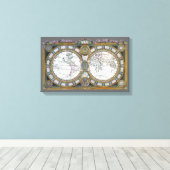 Antike Weltkarte von Claude Auguste Berey Leinwanddruck (Insitu (Holzboden))