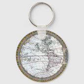 Antike Weltkarte von Claude Auguste Berey Schlüsselanhänger (Vorderseite)