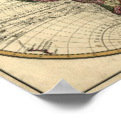 Antike Weltkarte von Guillaume de L'Isle, 1720 Poster (Ecke)