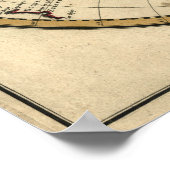 Antike Weltkarte von Guillaume de L'Isle, 1720 Poster (Ecke)