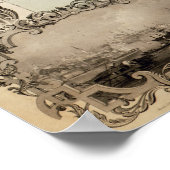 Antike Weltkarte von John Colton, ca. 1854 Poster (Ecke)