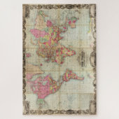 Antike Weltkarte von John Colton, ca. 1854 Puzzle (Vertikal)