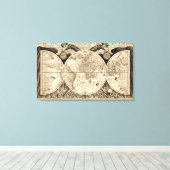 Antike Weltkarte von Philipp Eckebrecht - 1630 Leinwanddruck (Insitu (Holzboden))