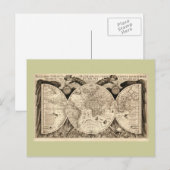 Antike Weltkarte von Philipp Eckebrecht - 1630 Postkarte (Vorne/Hinten)