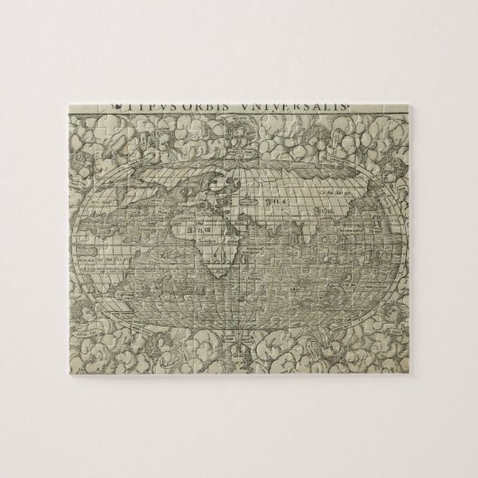 Antike Weltkarte von Sebastian Münster um 1560 Puzzle (Horizontal)