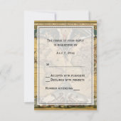 Antike Weltkarte, weißes BG-UAWG RSVP Karte (Rückseite)