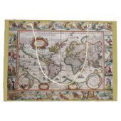 Antike Weltkartegeschenktasche Große Geschenktüte (Rückseite)