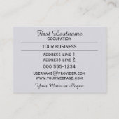 Antike Weltkartegewohnheits-Visitenkarten Visitenkarte (Rückseite)