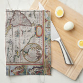 Antike Weltkartehandtücher Küchentuch (Viertel Falte)