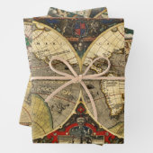 Antike Weltkarten Geschenkpapier Set (Beispiel)