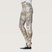 Antike Weltkarten-Leggings Leggings (Links)
