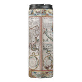 Antike Weltkartetrommel Thermosbecher (Rückseite)