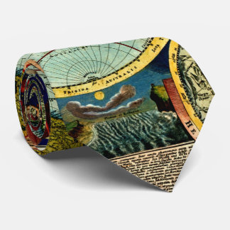 Antike Weltkugel-Karten-Vintage Kunst-Geschichte Krawatte