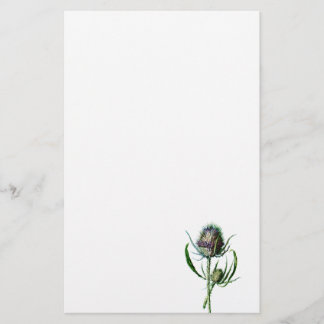 Antike Wildblume Distel Vintage 1902 Schottland Briefpapier