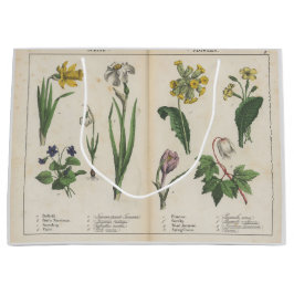 Antike Wildblume Rosa und grüne Geschenktüte