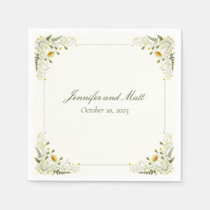 Antike Wildblumen, formelle Gartenparty Serviette