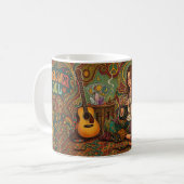 Antike Wildblumen-Tasse Kaffeetasse (Vorderseite Links)