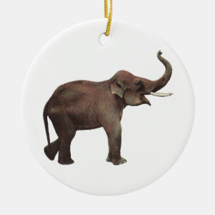 Antike Wilde Tiere, Glück Asiatische Elefanten Keramik Ornament
