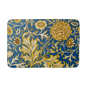 Antike William Morris Cherwell Blue Blumenkunst Badematte