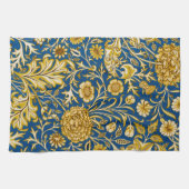 Antike William Morris Cherwell Blue Blumenkunst Geschirrtuch (Horizontal)