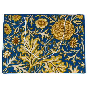 Antike William Morris Cherwell Blue Blumenkunst Große Geschenktüte