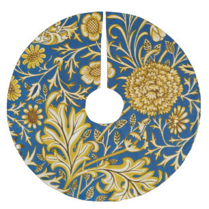 Antike William Morris Cherwell Blue Blumenkunst Polyester Weihnachtsbaumdecke