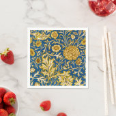 Antike William Morris Cherwell Blue Blumenkunst Serviette (Beispiel)