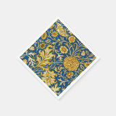 Antike William Morris Cherwell Blue Blumenkunst Serviette (Ecke)