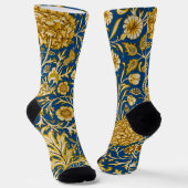 Antike William Morris Cherwell Blue Blumenkunst Socken (Gewinkelt)