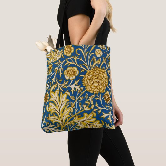 Antike William Morris Cherwell Blue Blumenkunst Tasche (Von Nahem)