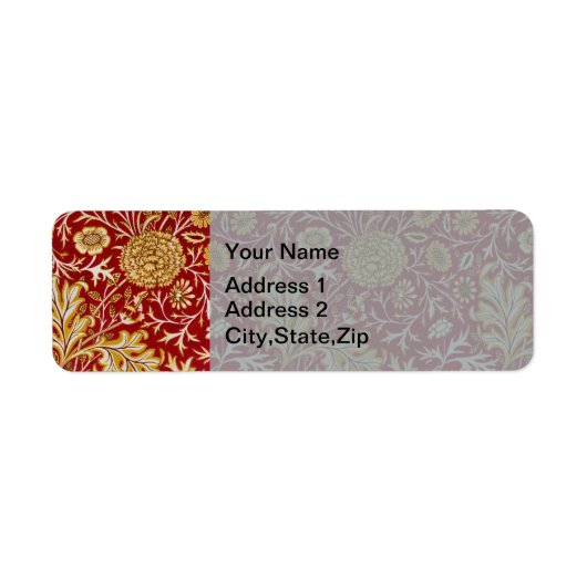 Antike William Morris Cherwell rote Blumengestaltu (Vorne)