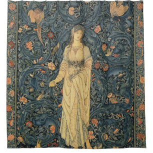 Antike William Morris-Flora Duschvorhang