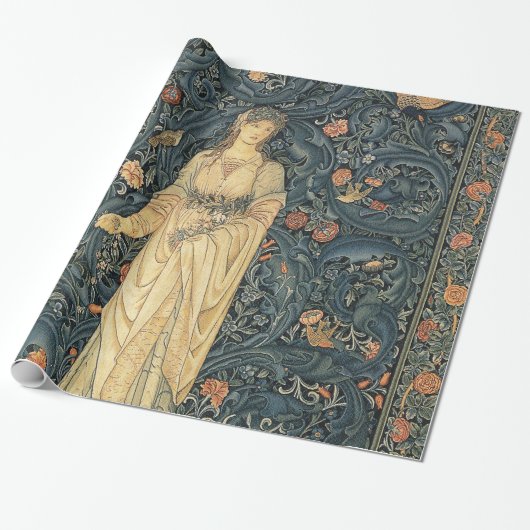 Antike William Morris-Flora Geschenkpapier (Ungerollt)