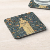 Antike William Morris-Flora Getränkeuntersetzer (Linke Seite)