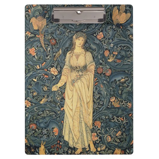 Antike William Morris-Flora Klemmbrett (Vorderseite)