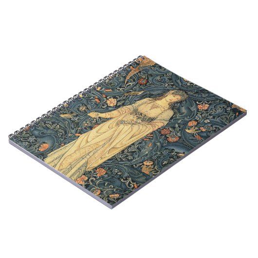 Antike William Morris-Flora Notizblock (Linke Seite)