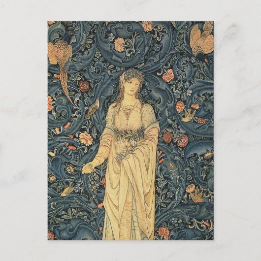 Antike William Morris Flora Postkarte (Vorderseite)