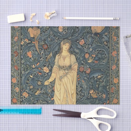 Antike William Morris-Flora Seidenpapier (Handwerk)