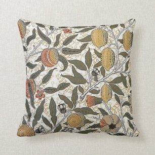 Antike William Morris Granatapfel-Wurfdecke Kissen