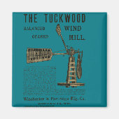 Antike Windmühle Das Tuckwood Whitewater Wis 1889 Magnet (Vorne)