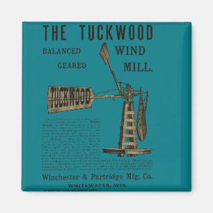 Antike Windmühle Das Tuckwood Whitewater Wis 1889 Magnet